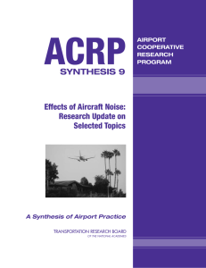 ACRP Synthesis 9 – Effects of Aircraft Noise: Research Update on