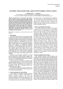 control strategies for large wind turbine applications