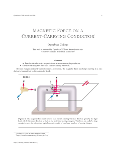 Magnetic Force on a Current-Carrying Conductor