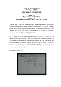 CMOS RF Integrated Circuits Prof. Dr. S. Chatterjee Department of