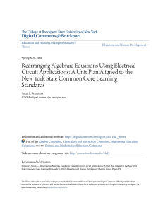 Rearranging Algebraic Equations Using Electrical Circuit Applications