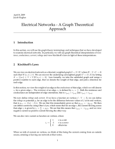 Electrical Networks - A Graph Theoretical Approach