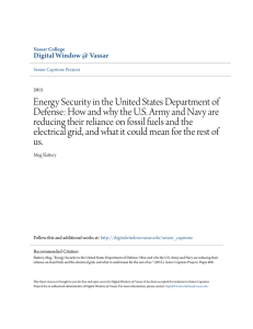 Energy Security in the United States Department of Defense: How