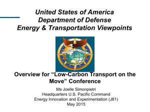 United States of America Department of Defense Energy