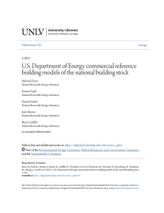 U.S. Department of Energy commercial reference building models of