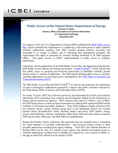 Public Access at the United States Department of Energy
