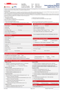 2015 International Student Application Form