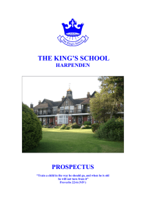 Dear Parents - The King`s School