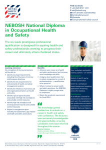 NEBOSH National Diploma in Occupational Health and Safety