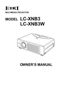 LC-XNB3 Owners Manual