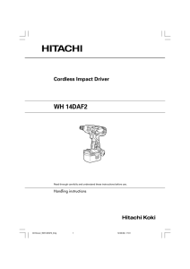 WH 14DAF2 - Hitachi Koki
