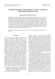 Winding Temperature Measurement in a 154 kV Transformer Filled