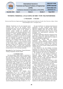 WINDING THERMAL ANALYZING OF DRY TYPE TRANSFORMERS