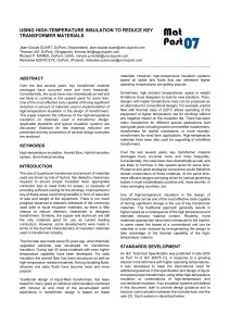 using high-temperature insulation to reduce key transformer materials