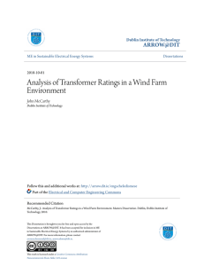 Analysis of Transformer Ratings in a Wind Farm