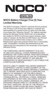 (5) Year Limited Warranty.