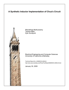 A Synthetic Inductor Implementation of Chua`s Circuit