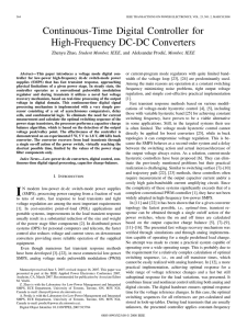 Continuous-Time Digital Controller for High-Frequency DC