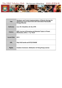 Title Hardware and Control Implementation of Electric Springs for