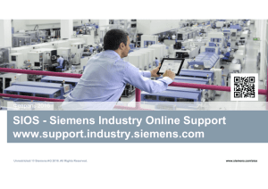Siemens Industry Online Support www.support.industry.siemens.com