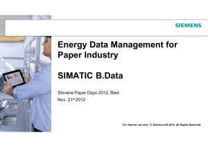 Energy Data Management for Paper Industry SIMATIC B.Data