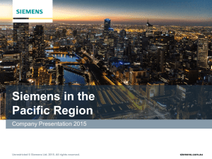 Siemens in the Pacific Region