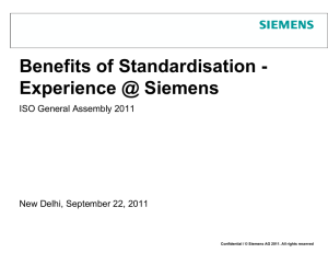 Standards, industry and SMEs: Siemens