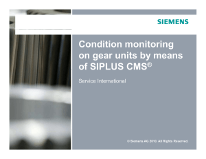 Condition monitoring on gear units by means of SIPLUS