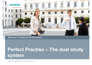 Partnering in a dual study programme – A company`s point