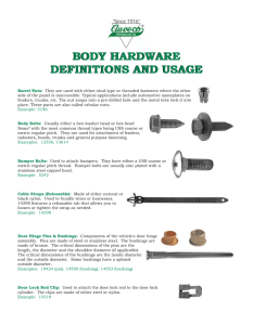 Body Hardware Definitions and Usage