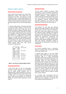 Sodium-sulphur battery factsheet PDF, 155KB