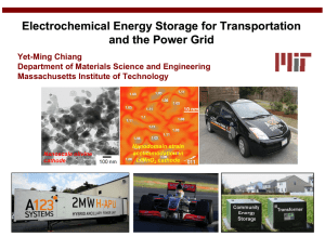 Electrochemical Energy Storage for Transportation d th P G id