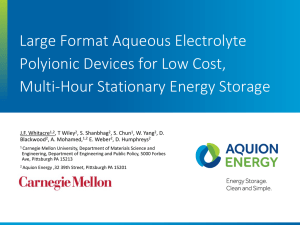 Large Format Aqueous Electrolyte Polyionic Devices for