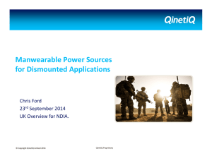 Manwearable Power Sources for Dismounted Applications