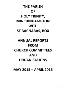 Annual Reports from Church Committees etc 2015-2016