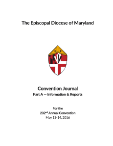 Part A - The Episcopal Diocese of Maryland