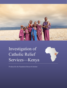 Investigation of Catholic Relief Services-Kenya
