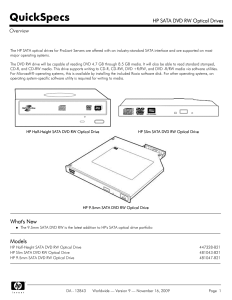 HP SATA DVD RW Optical Drives