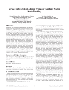 Virtual Network Embedding Through Topology