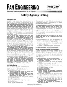 Safety Agency Listing - FE-2500