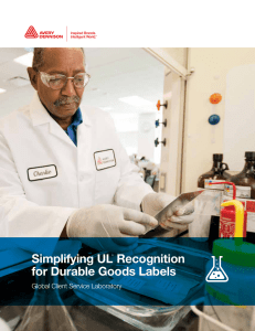 Simplifying UL® Recognition for Durable Goods Labels