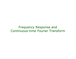 Frequency Response and Continuous