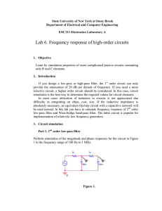 Lab 6. Frequency response of high