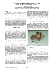 Coaxial Higher-Order Mode Damper Employing a High