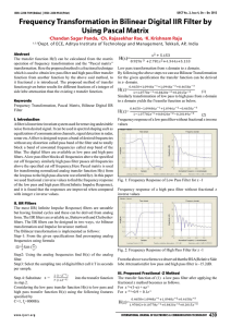 Frequency Transformation in Bilinear Digital IIR Filter by Using