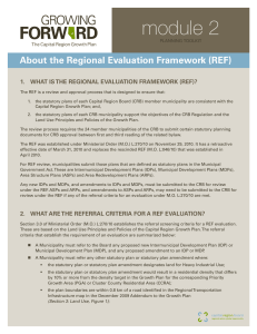 About the Regional Evaluation Framework