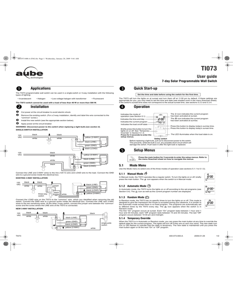 User Guide Instructions