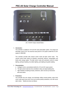 PSC-A5 Solar Charge Controller Manual