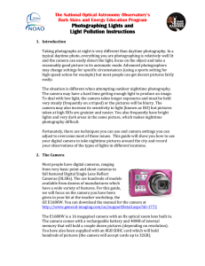 Photographing Lights and Light Pollution Instructions