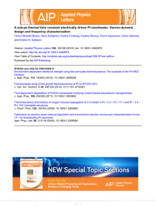 A sub-μs thermal time constant electrically driven Pt nanoheater